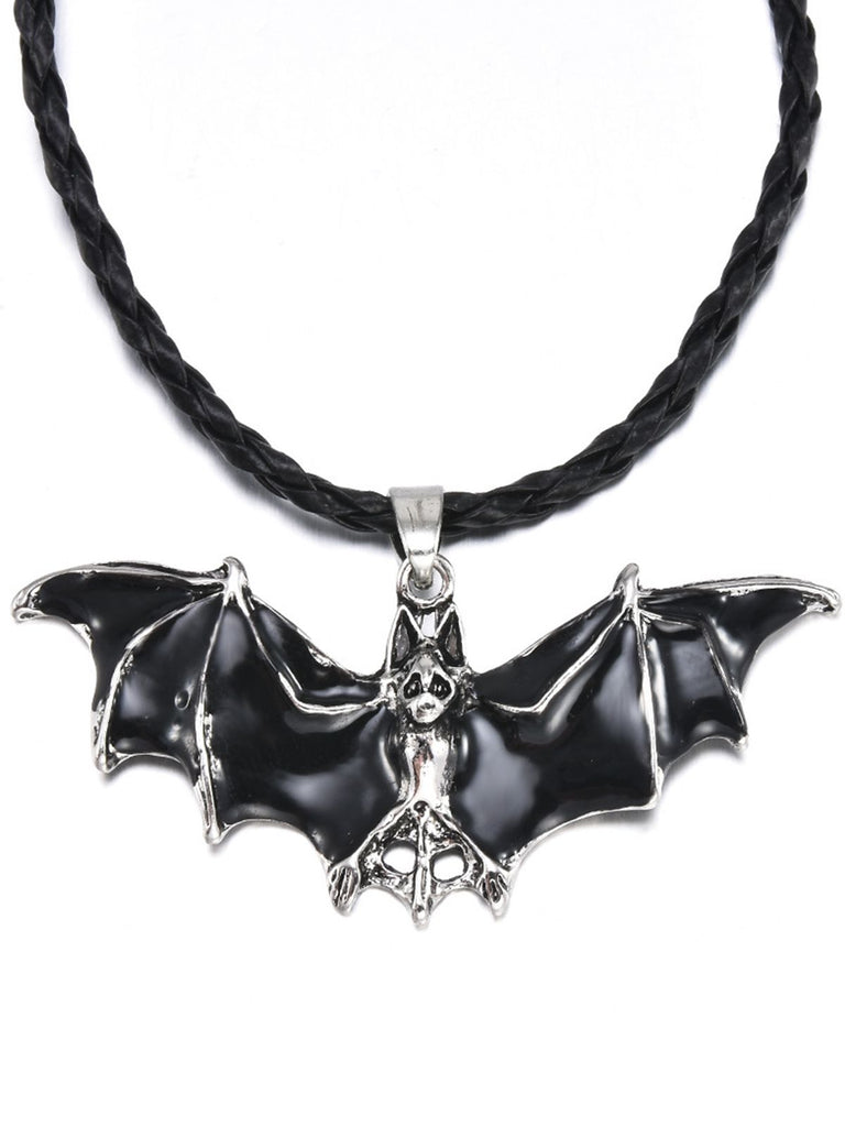 Black Retro Halloween Bat Necklace: timeless style reimagined