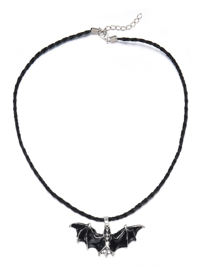 Black Retro Halloween Bat Necklace — vintage elegance for the modern woman
