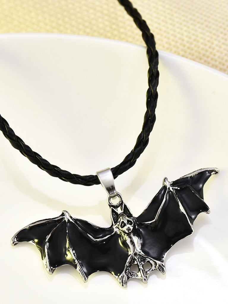 Black Retro Halloween Bat Necklace: timeless style reimagined