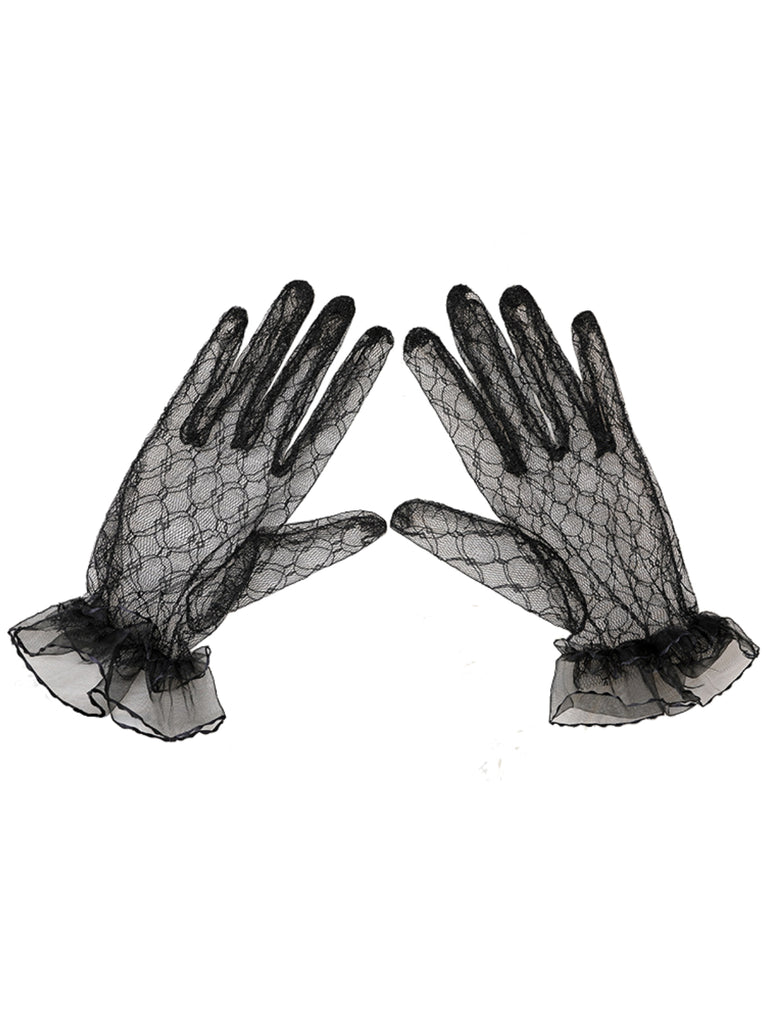 Black Retro Lace Sheer Gloves: timeless style reimagined