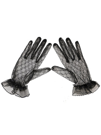 Black Retro Lace Sheer Gloves: timeless style reimagined