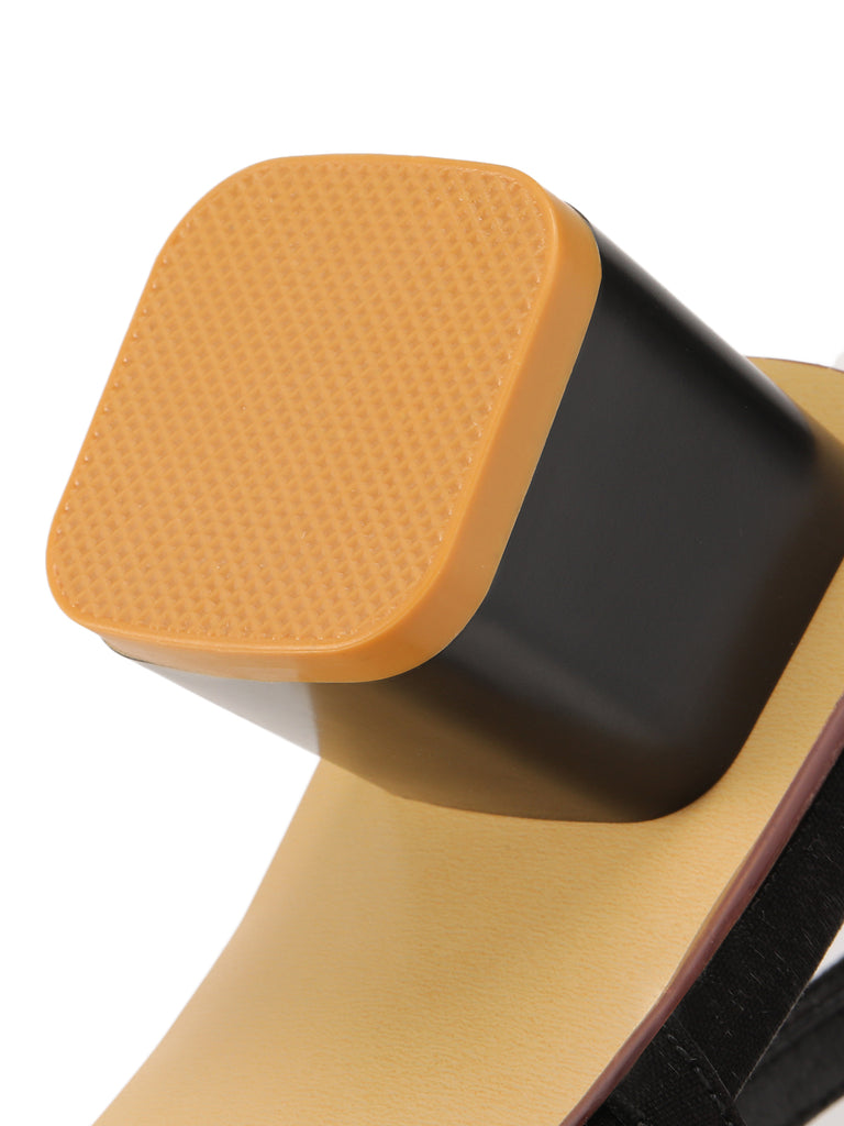 Black Velvet Satin Pearl Chunky Heel Shoes, vintage shoes, retro heels - perfect for women who love vintage and retro fashion
