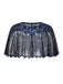 Blue 1920s Shawl Beaded Sequin Flapper Cape: timeless style reimagined