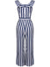 Blue 1930s Striped Ruffle Jumpsuit — vintage elegance for the modern woman