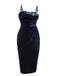 Blue 1960s 3D Butterfly Velvet Pencil Dress, vintage dress, retro fashion - perfect for women who love vintage and retro fashion