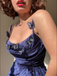 Blue 1960s 3D Butterfly Velvet Pencil Dress — vintage elegance for the modern woman