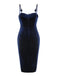 Blue 1960s 3D Butterfly Velvet Pencil Dress, vintage dress, retro fashion - perfect for women who love vintage and retro fashion