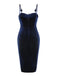 Blue 1960s 3D Butterfly Velvet Pencil Dress — vintage elegance for the modern woman