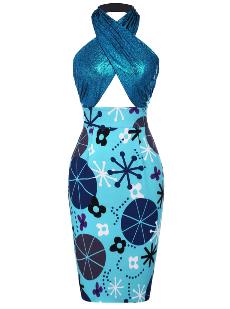 1960s Halter Abstract Floral Bodycon | 1960s | vintage dress, retro fashion