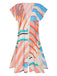 Bohemian Kimono Stripe Lace-Up Cover Up - vintage fashion, retro style