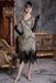 [US Warehouse] Champagne 1920s Sequined Flapper Dress & 6PCS Acccessories