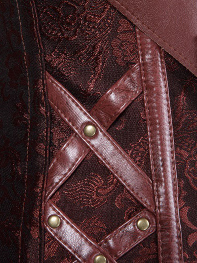 Steampunk Halter Leather Gothic Corset