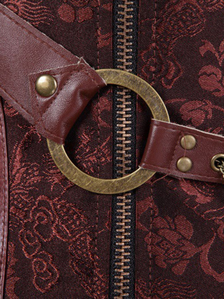 Steampunk Halter Leather Gothic Corset