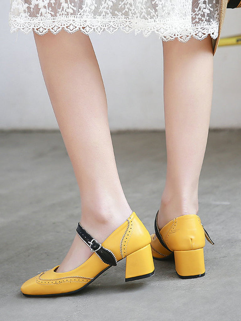 Chunky Heels Mary Jane Shoes — vintage elegance for the modern woman