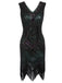Dark 1920s Sequined Flapper Dress: timeless style reimagined