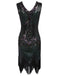 Dark 1920s Sequined Flapper Dress: timeless style reimagined