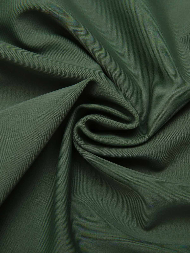 Dark Green 1930s Reversible Halter Swimsuit: timeless style reimagined