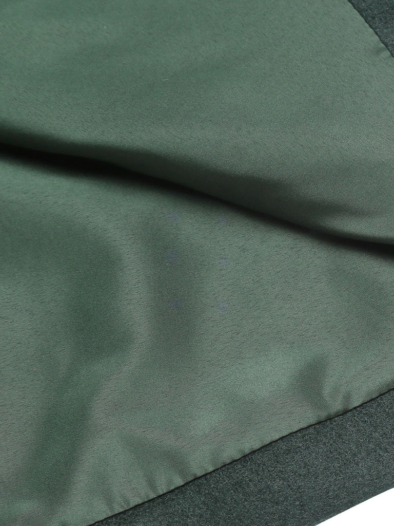 Dark Green 1940s Solid Button Coat — vintage elegance for the modern woman