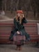 Dark Green 1940s Solid Button Coat: timeless style reimagined