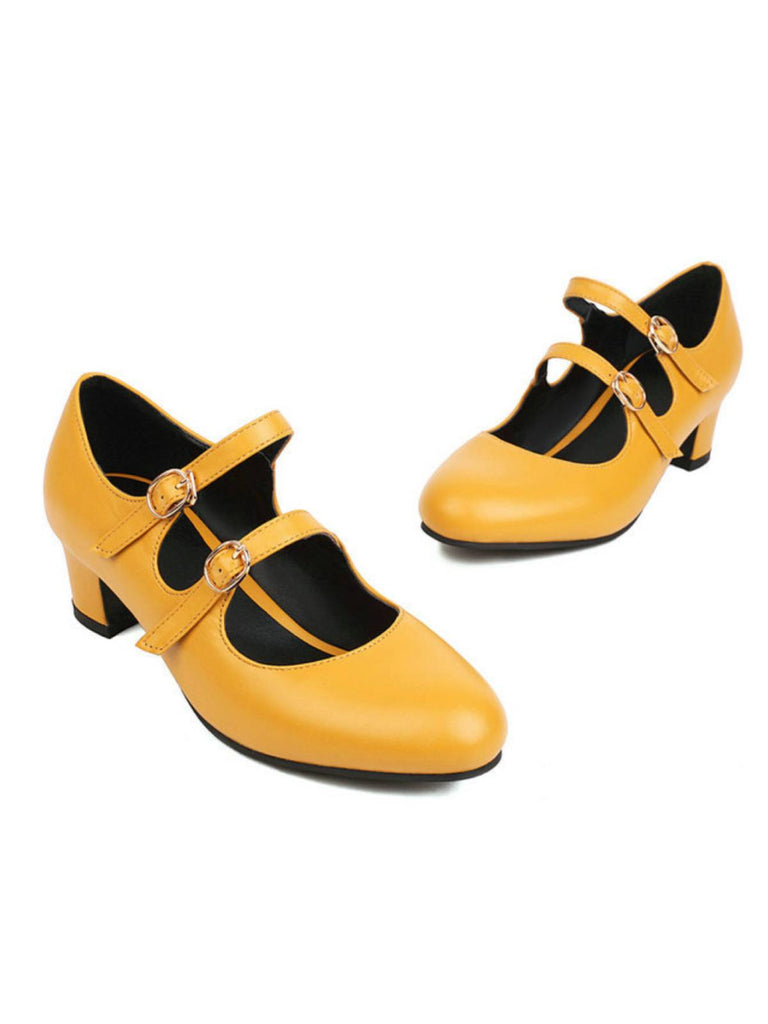 Double Buckle Heels Mary Jane Shoes: timeless style reimagined