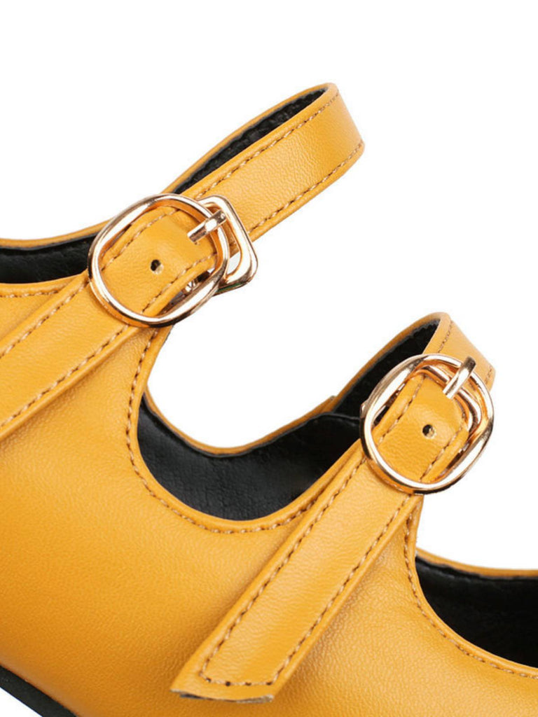 Double Buckle Heels Mary Jane Shoes: timeless style reimagined