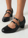 Double Buckle Heels Mary Jane Shoes: timeless style reimagined