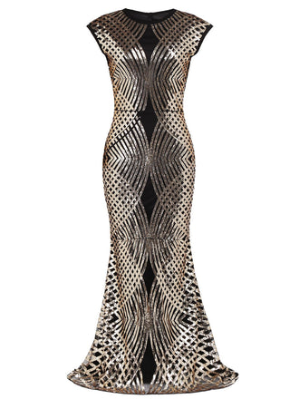Gold 1920s Sequin Maxi Dress: timeless style reimagined