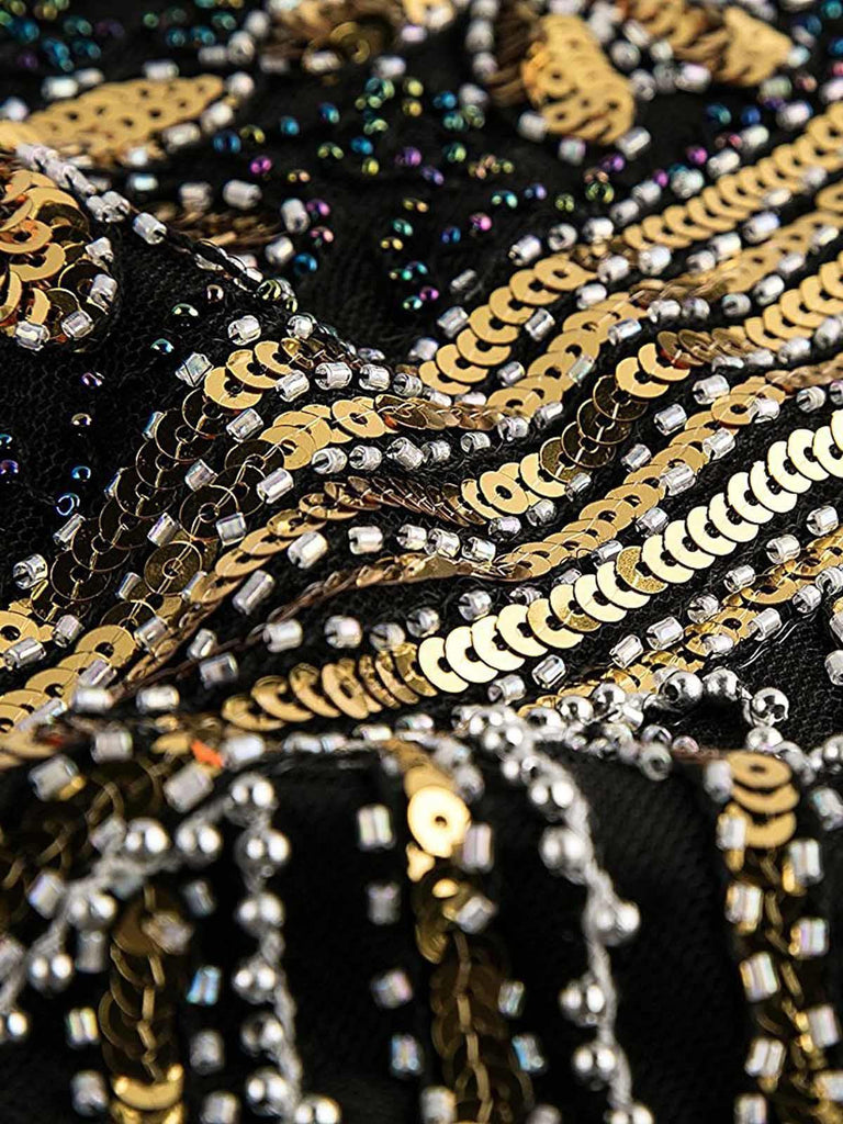 Gold 1920s Sequined Flapper Dress — vintage elegance for the modern woman