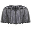 Gray 1920s Shawl Beaded Sequin Flapper Cape, classic 1920s style elegant retro fashion - Image 3