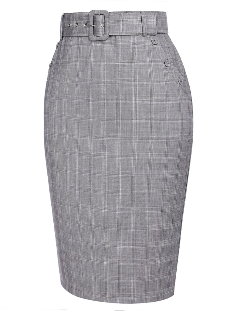 1960s Plaid Belt Pencil Skirt | 1960s | vintage skirt, retro style