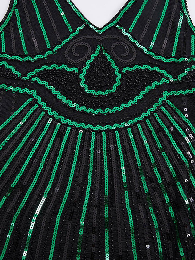 Green 1920s Sequin Flapper Gatsby Dress — vintage elegance for the modern woman