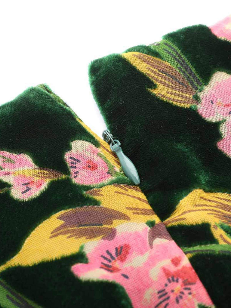 Green 1930s Velvet Vintage Jumpsuit — vintage elegance for the modern woman