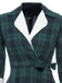 Green 1950s Plaid Shawl Collar Dress — vintage elegance for the modern woman