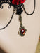 Halloween 3D Rose Flower Lace Necklace — vintage elegance for the modern woman