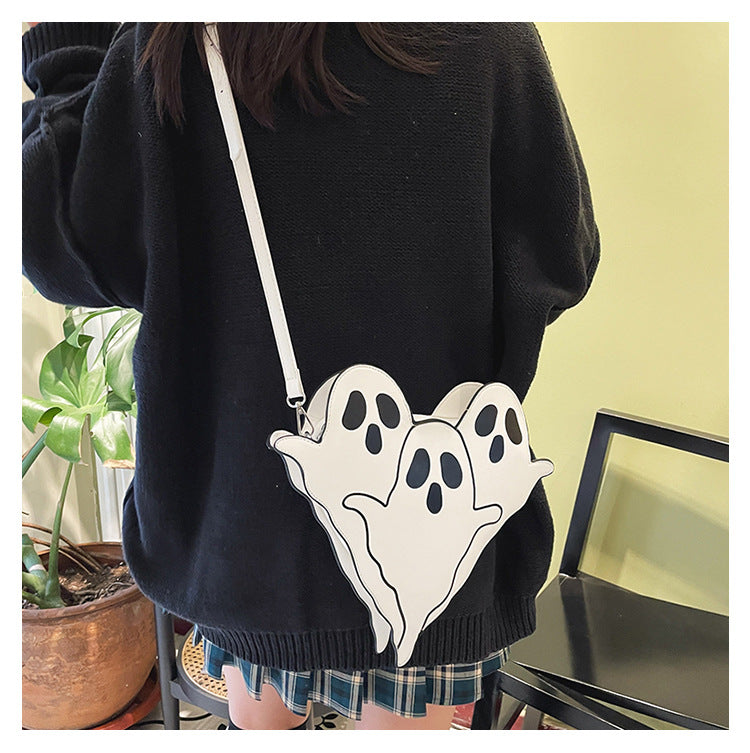 Halloween Cartoon Ghost Triangle Bag - vintage fashion, retro style