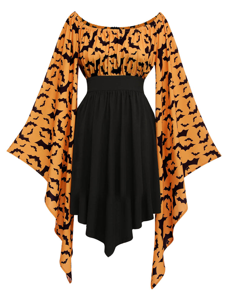 Halloween Gothic Bat Empire Waist Dress, vintage dress, retro fashion - perfect for women who love vintage and retro fashion