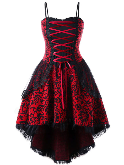 steampunk homecoming dress Halloween Gothic Lace MerchCategory1:SS24 BRIDAL TULLE SKIRT JET Victorian Gothic Corset Dress Style:Style 1