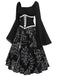 Halloween Gothic Spider Web Swing Dress: timeless style reimagined