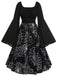 Halloween Gothic Spider Web Swing Dress: timeless style reimagined