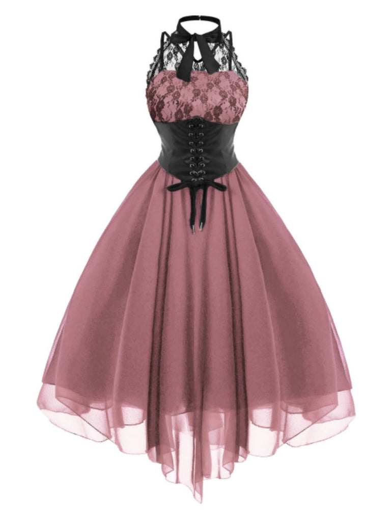 steampunk pink dress Pink Steampunk Corset Dress