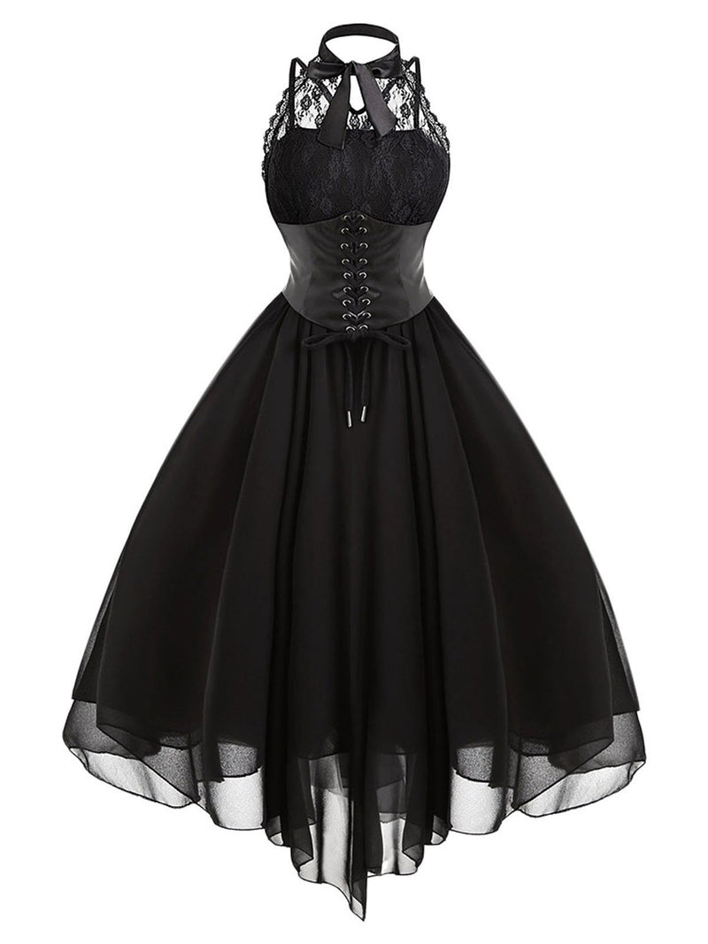 steampunk lace dress Amazon.com: Scarlet Darkness Medieval Dress for Women Lace Up High Low Dress Steampunk Costume Green S : Clothing, Shoes & Jewelry