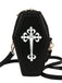 Halloween Latin Cross Coffin Bag - vintage fashion, retro style
