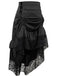 Halloween Solid Lace Gothic Ruffle Skirt: timeless style reimagined