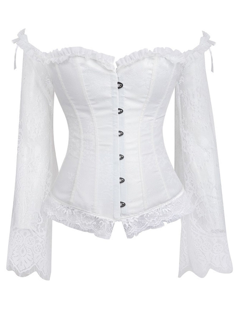 Halloween Steampunk Lace Patchwork Corset — vintage elegance for the modern woman