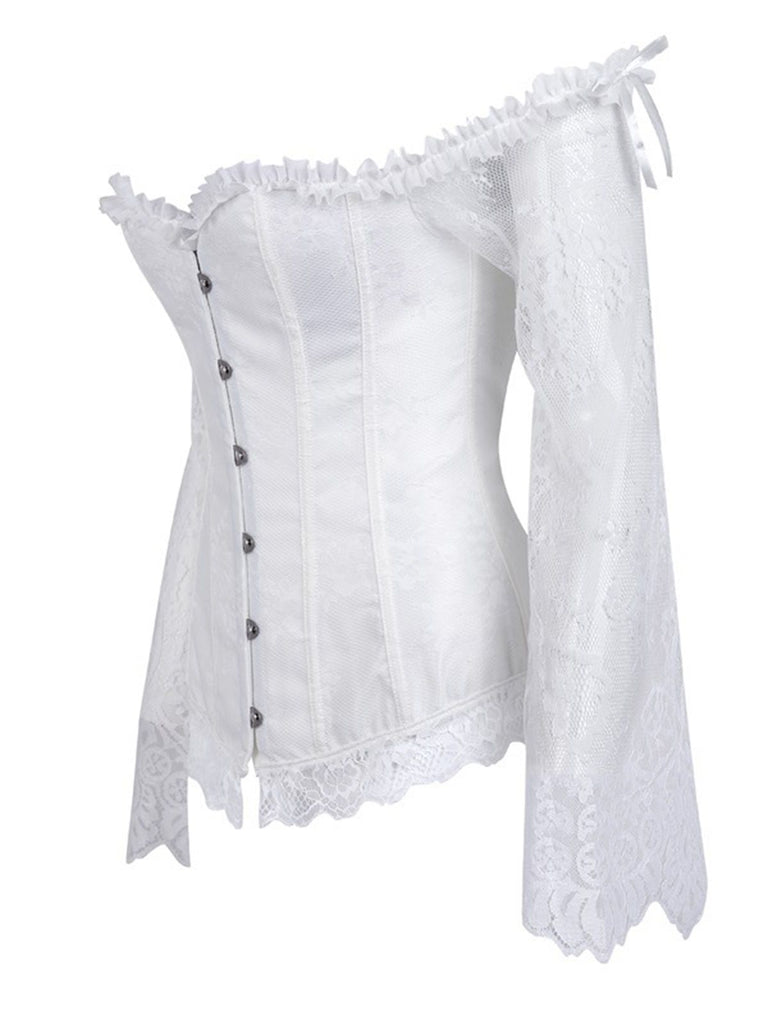 Halloween Steampunk Lace Patchwork Corset: timeless style reimagined