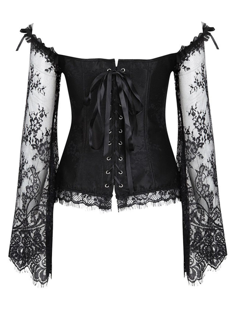 Halloween Steampunk Lace Patchwork Corset: timeless style reimagined