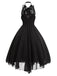 1950s Halloween Gothic Steampunk Lace Dress