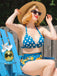 Lemon Polka Dot Halter Bikini: timeless style reimagined