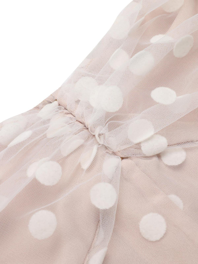 Light Pink 1950s Halter Romper & Polka Dots Skirt — vintage elegance for the modern woman