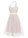 Light Pink 1950s Halter Romper & Polka Dots Skirt — vintage elegance for the modern woman